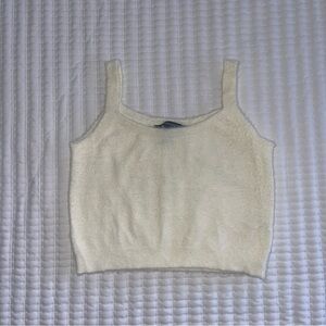 Forever 21 Cream Fluffy Tank Top